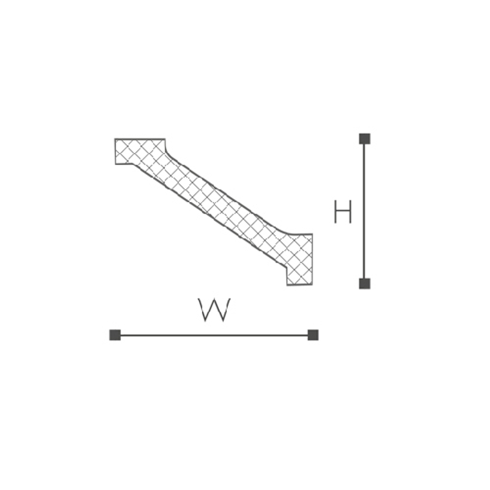 Карниз потолочный WT1 (45х60х2000мм) NMC