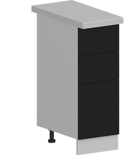 Кухня Модуль ШН3Я 300 Графит / Черный матовый