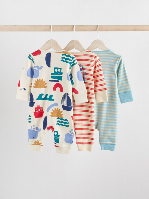 Комбинезон / Cлип для малышей Next AA5-957, 3 шт., Красный, Синий