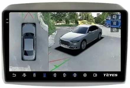 Магнитола для KIA Sorento Prime UM 2015-2020 (рамка-накладка) - Teyes CC3-2K-360 на Android 10, 2K QLED, 6Гб+128Гб, CarPlay, 4G SIM-слот, 4 камеры в комплекте