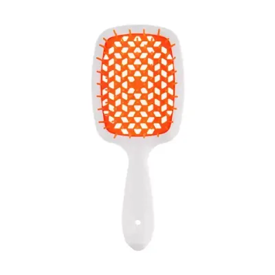 Расческа для волос JANEKE SuperBrush The Original Белая с Коралловым