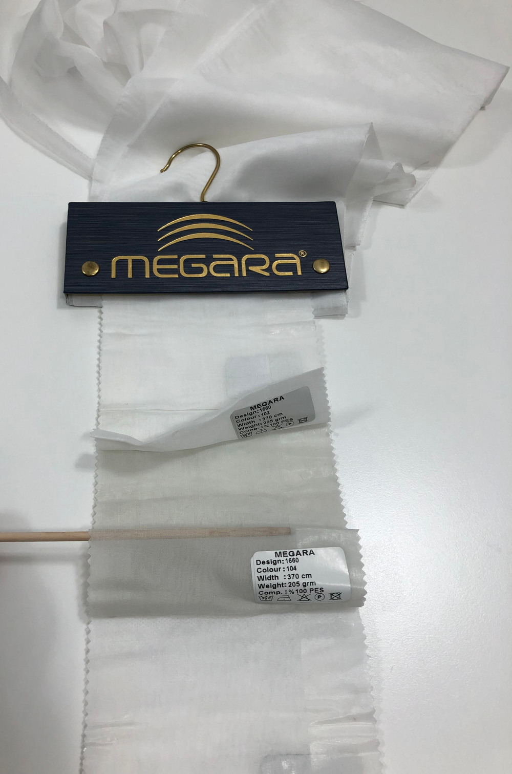 Тюль батист Megara арт. 1660 (высота 370 см, Турция)