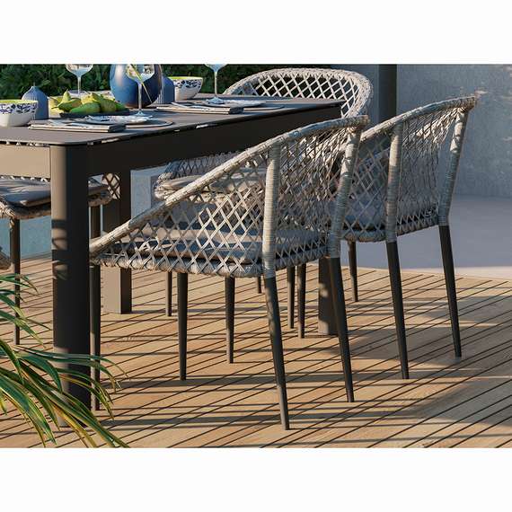 Плетеный стул Sverre, серый