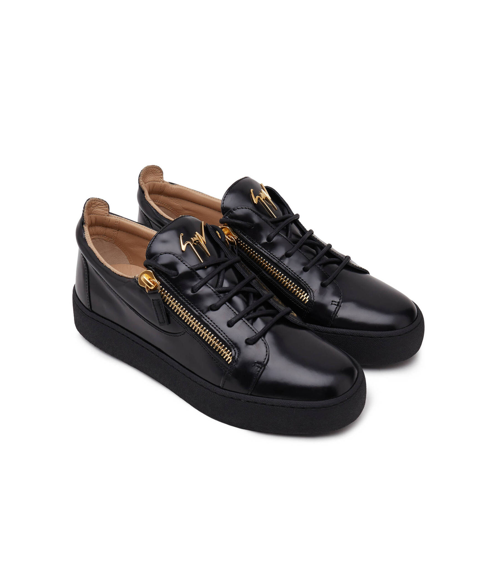 Кожаные кроссовки logoball Giuseppe Zanotti - черный(RM40033)