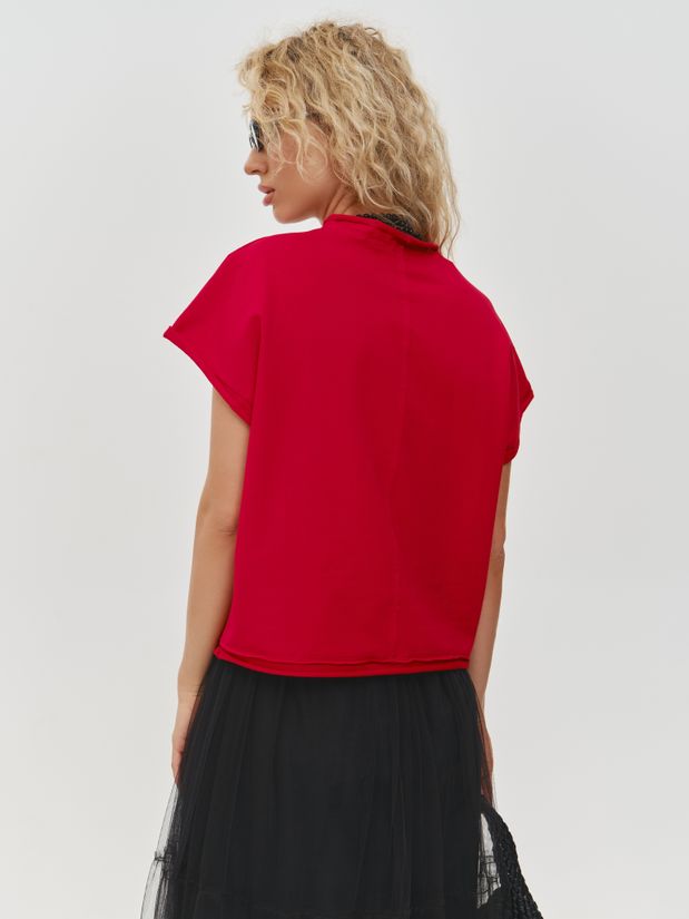 Футболка жилетка, красная