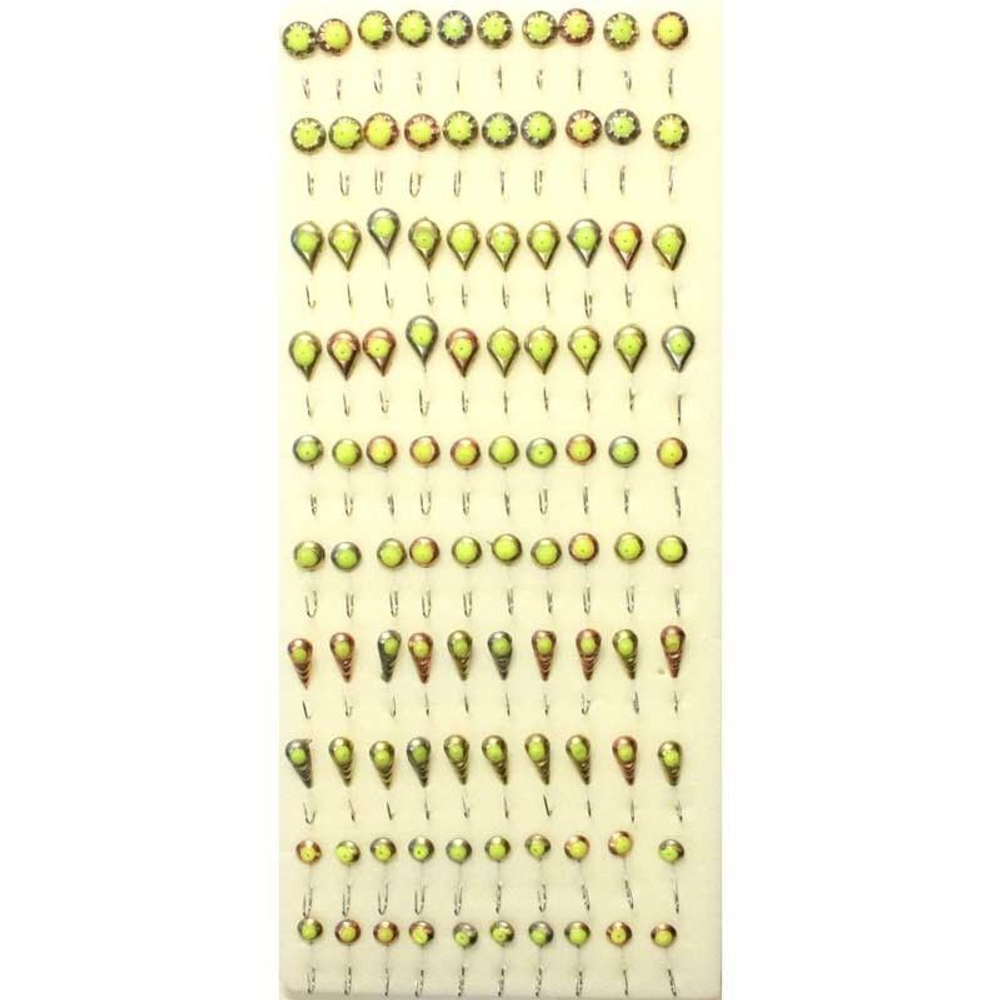 Мормышка металлическая с фосфорной каплей №30 крючок №10