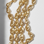 Хрустальный жемчуг в форме барочной жемчужины, карамельный 19*11,5мм