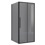 Душевое ограждение Niagara Nova NG-85-10TB-TB100-34 (100х100х195) квадрат,черный матовый,дверь раздвижная,стекло тонированное,2 места