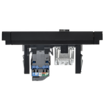FORTE&PIANO Розетка двойная TV+RJ45 кат.6 FP137M металл черный IEK