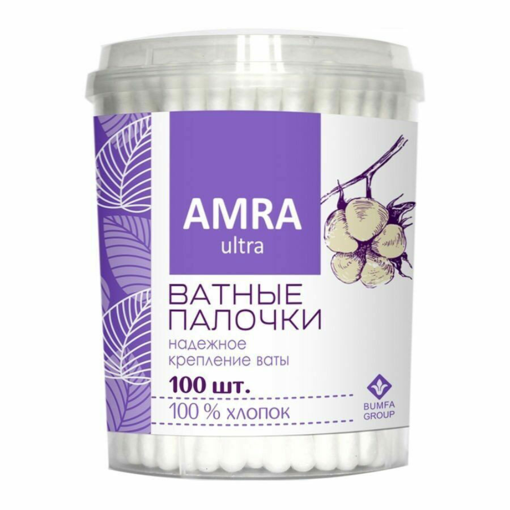 Ватные палочки Amra 100 шт