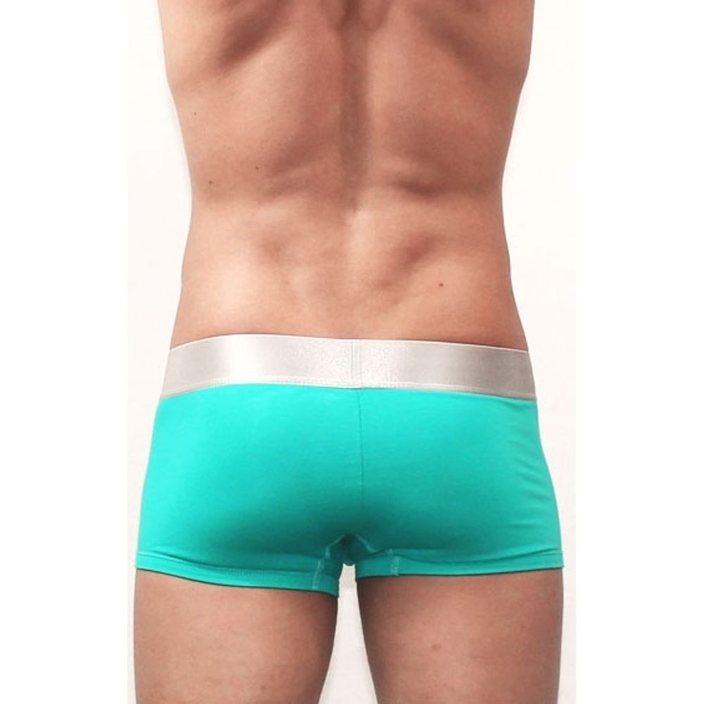 Мужские трусы боксеры цвет морской волны Romeo Rossi Steel Sky Blue Trunks RR00004