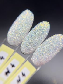 Блестки для дизайна ногтей "Магический блеск"№4 белый с бронзой