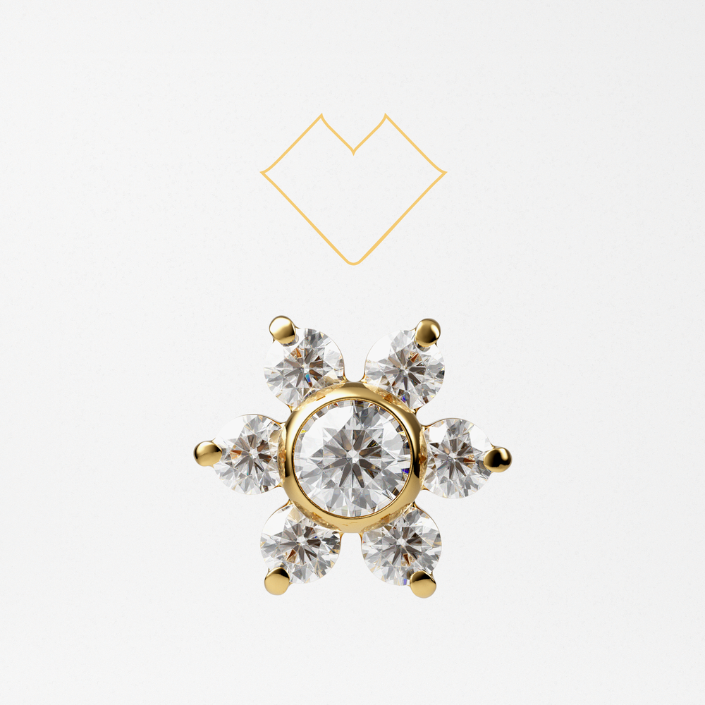 Flower bezel tops