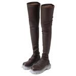 RICK OWENS/RO Over the knee Boots Women"s Brown