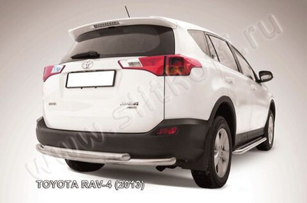 Защита заднего бампера (нержавейка) Toyota Rav-4 (2012-2015) d57+d57 радиусная
