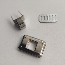 Замок вертушка на винтах Прямоугольник Серебро