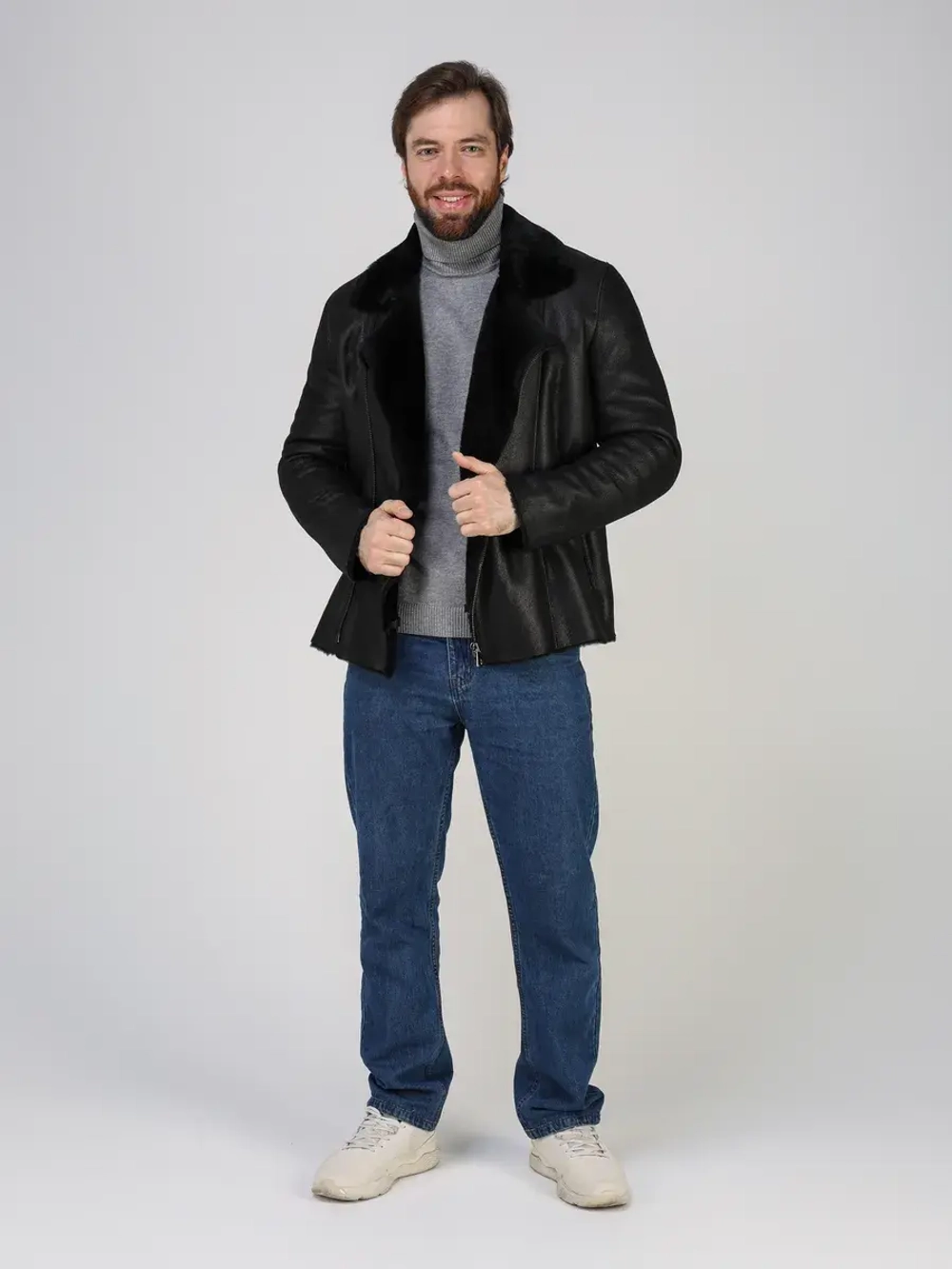 Дубленка зимняя натуральная куртка косуха