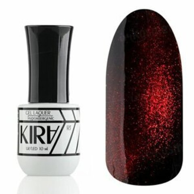 КИРА гель-лак кошачий глаз red 002 10 мл.