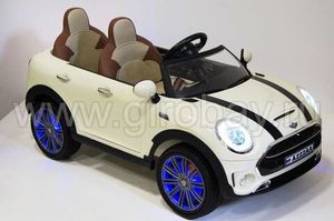 Детский электромобиль River Toys MiniCooper A222AA бежевый