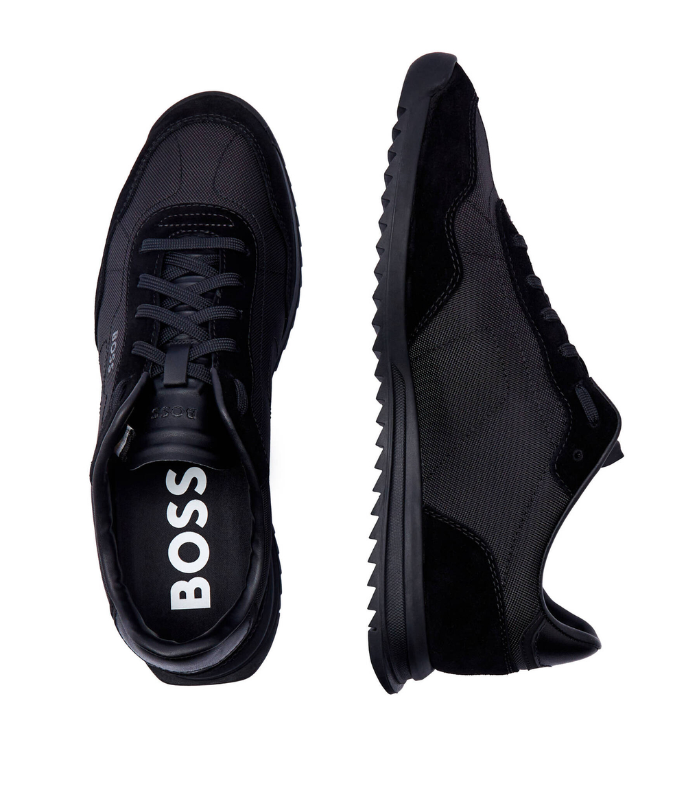 Кожаные кроссовки BOSS BLACK - черный(50517276)