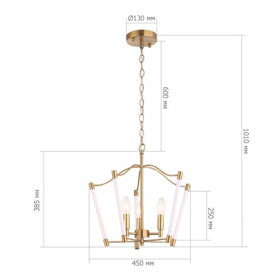 SL1406.303.03 Люстра подвесная ST-Luce Латунь/Прозрачный E14*3 40W REGALIA