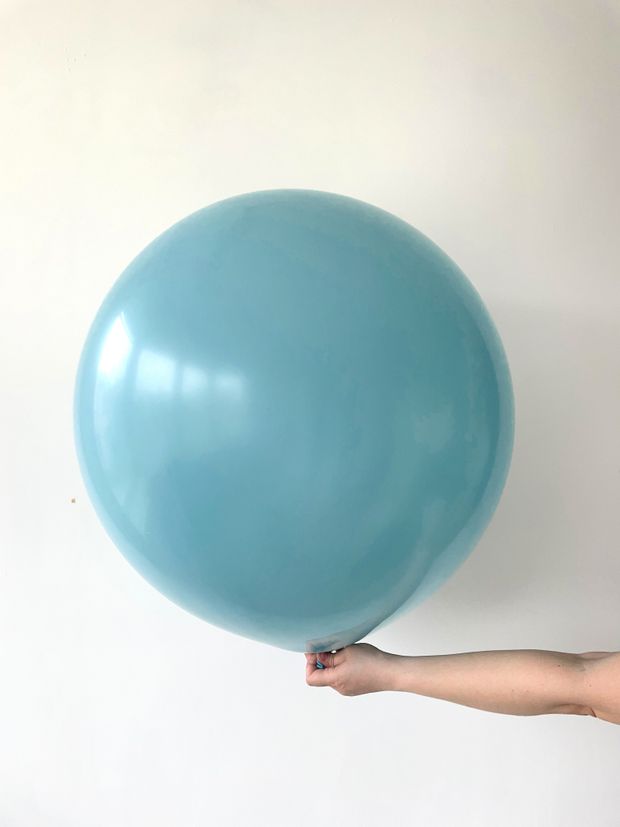S шар гигант 24"/60 см пастель, голубой пыльный ретро/Dusk Blue (БГ-90)