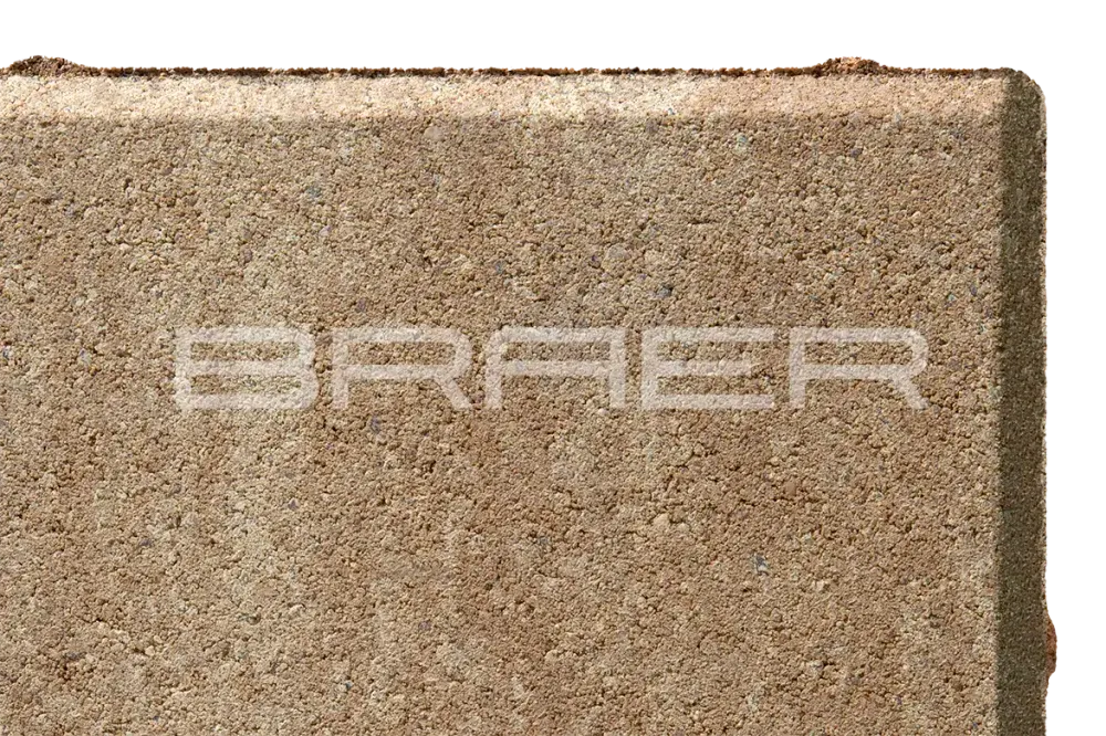 Тротуарная плитка Braer Прямоугольник, Color Mix Миндаль, 40 мм