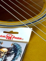 Стикеры - Крылатый череп на байке