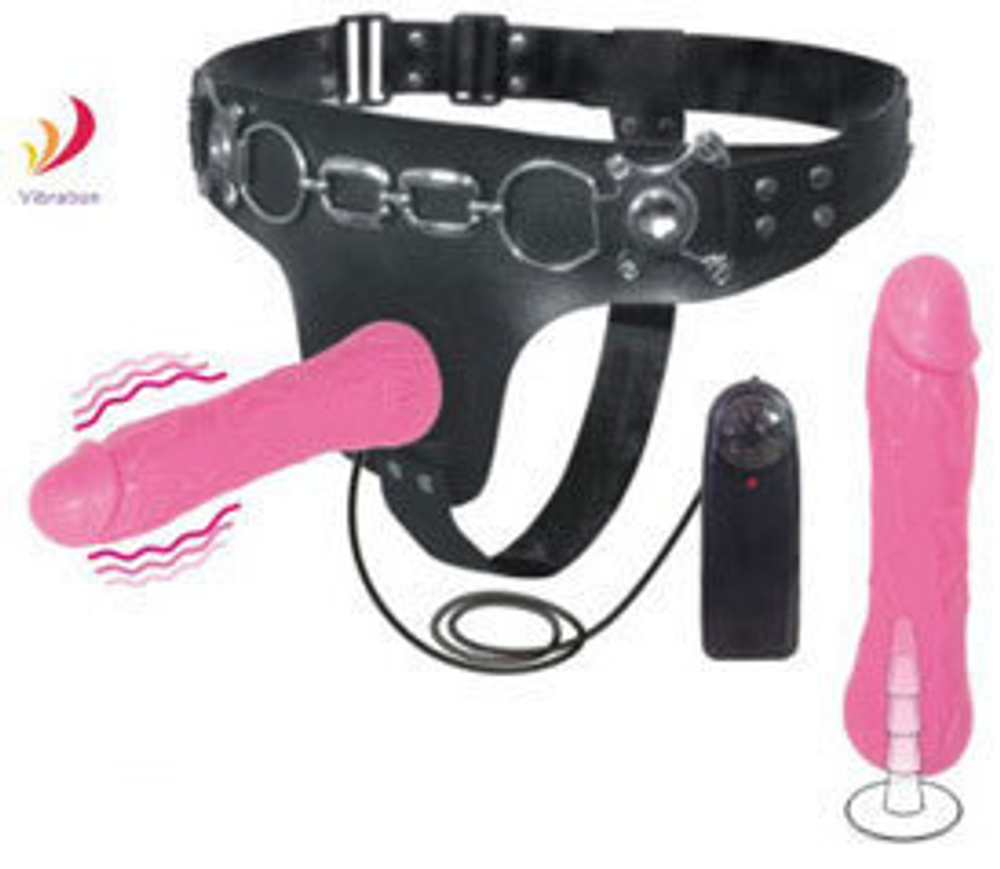 Женский страпон с вибратором