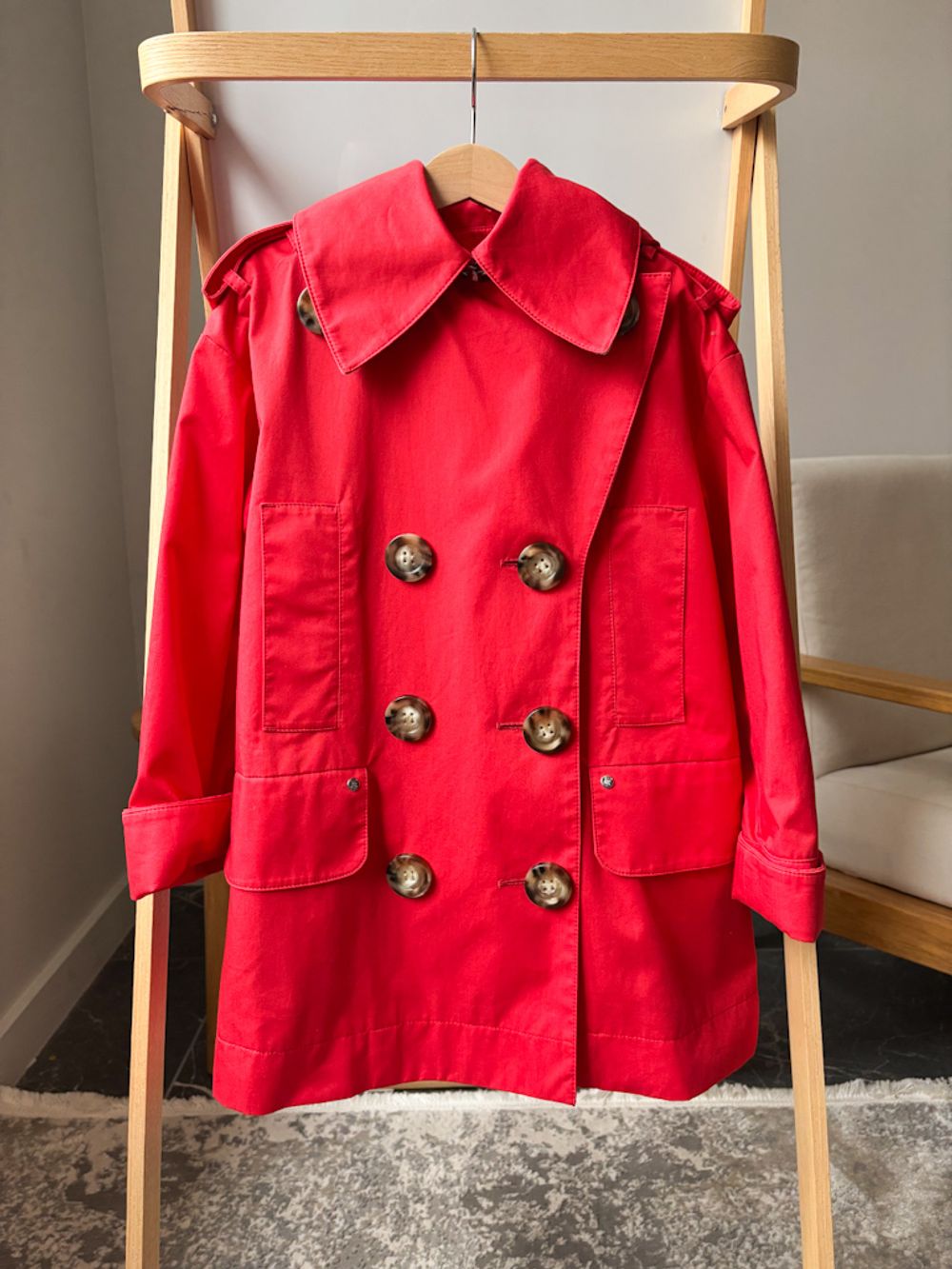 Хлопковый плащ Burberry, 128