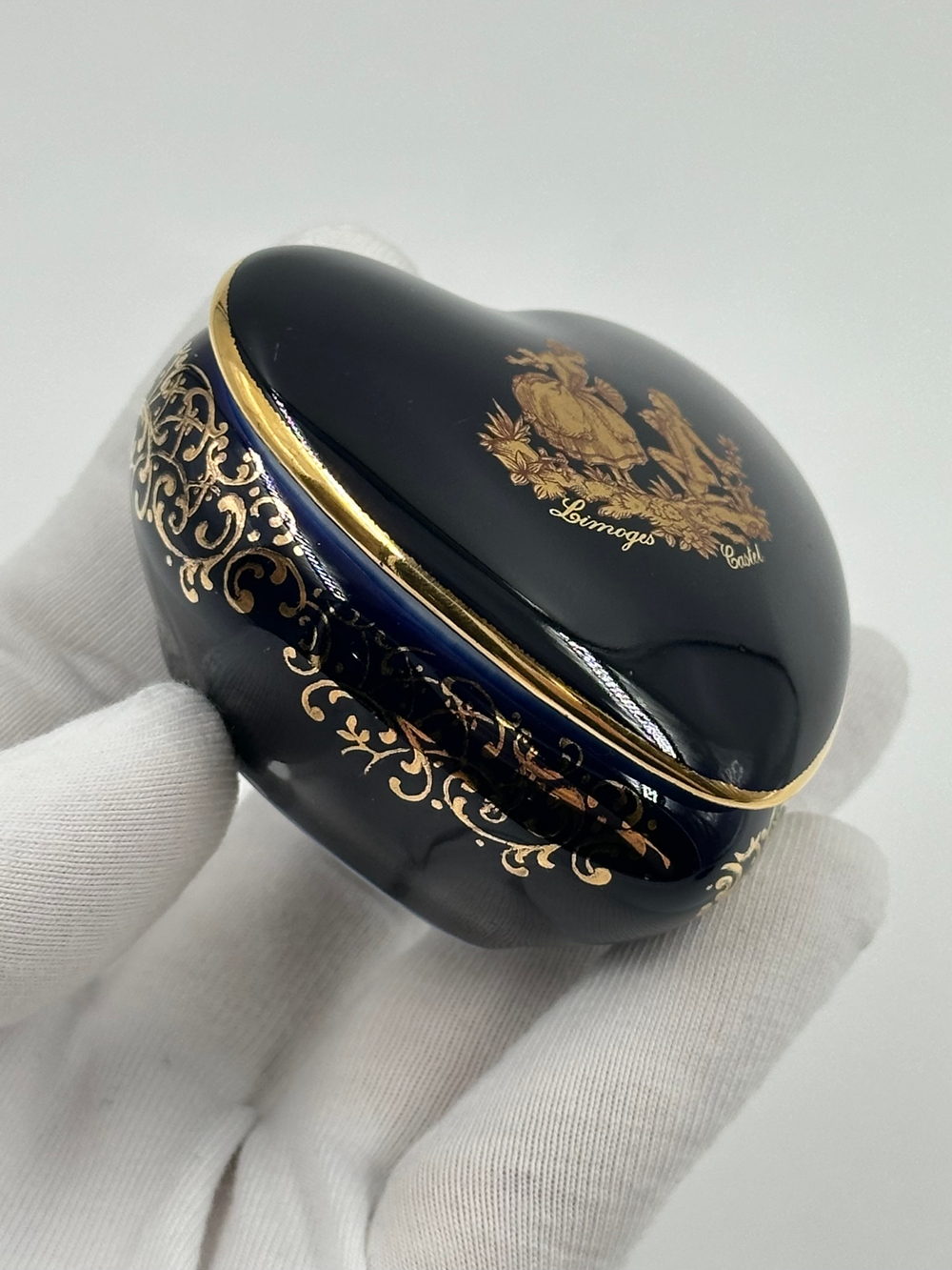 Шкатулка синяя Limoges