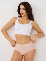 Гладкие бесшовные высокие трусики (Размер: M) (Цвет: черный)