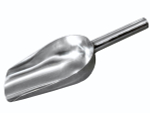 Совок для сыпучих продуктов нерж 24см (ковш 15см)