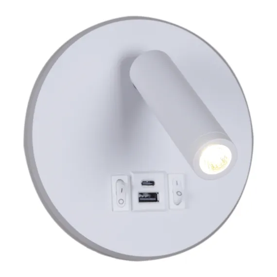 86203-9.2-001KT LED12W+USB WT светильник настенный