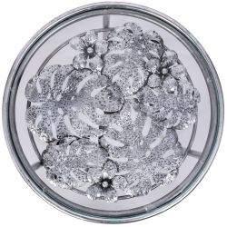 Столик декоративный Monstera Deliciosa (Монстера) Античное серебро