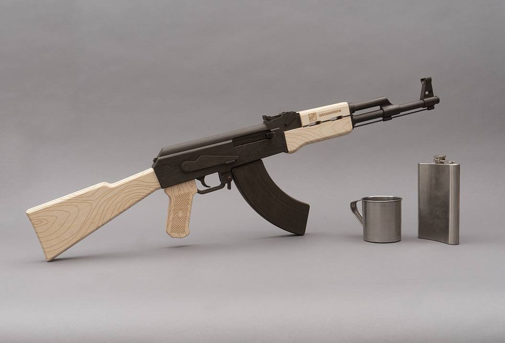 Автомат АК-47 от TARG - деревянный конструктор, сборная модель, 3d пазл