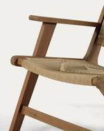 Кресло Geralda из дерева акации с темной отделкой