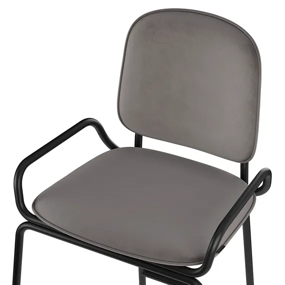 Барный стул Ror, 2 Frame, серый велюр