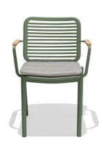 Комплект металлической мебели Tagliamento Armona, зеленый, светло-серый, натуральный