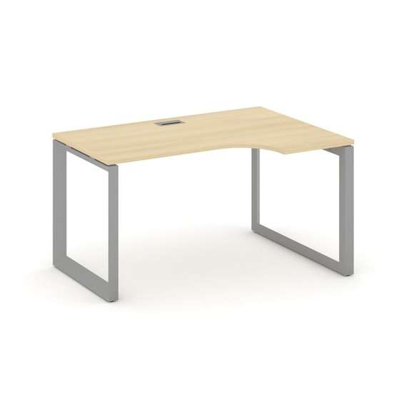 Style Project Стол рабочий эргономичный SN-59O.SPA-021(R) Акация Лорка/Металл Серый/Серебро Заглушка