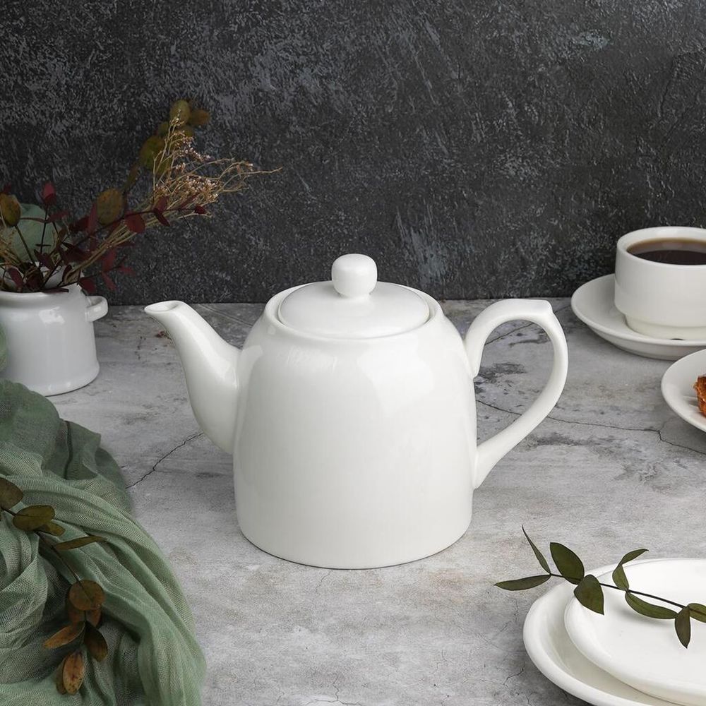 Чайник 900 мл d 12 см h14 см белый фарфор P.L. Proff Cuisine [1]