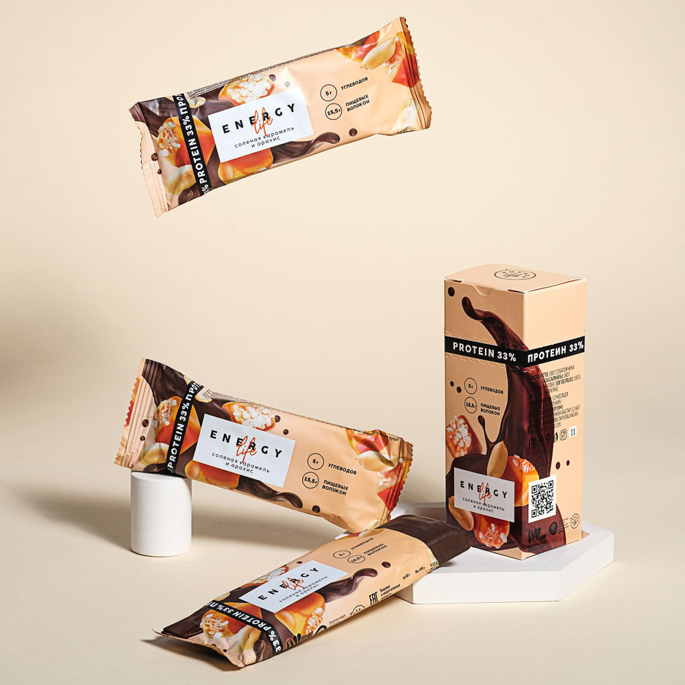 Energy Life Батончик протеиновый "Соленая карамель и арахис" 3шт/упак