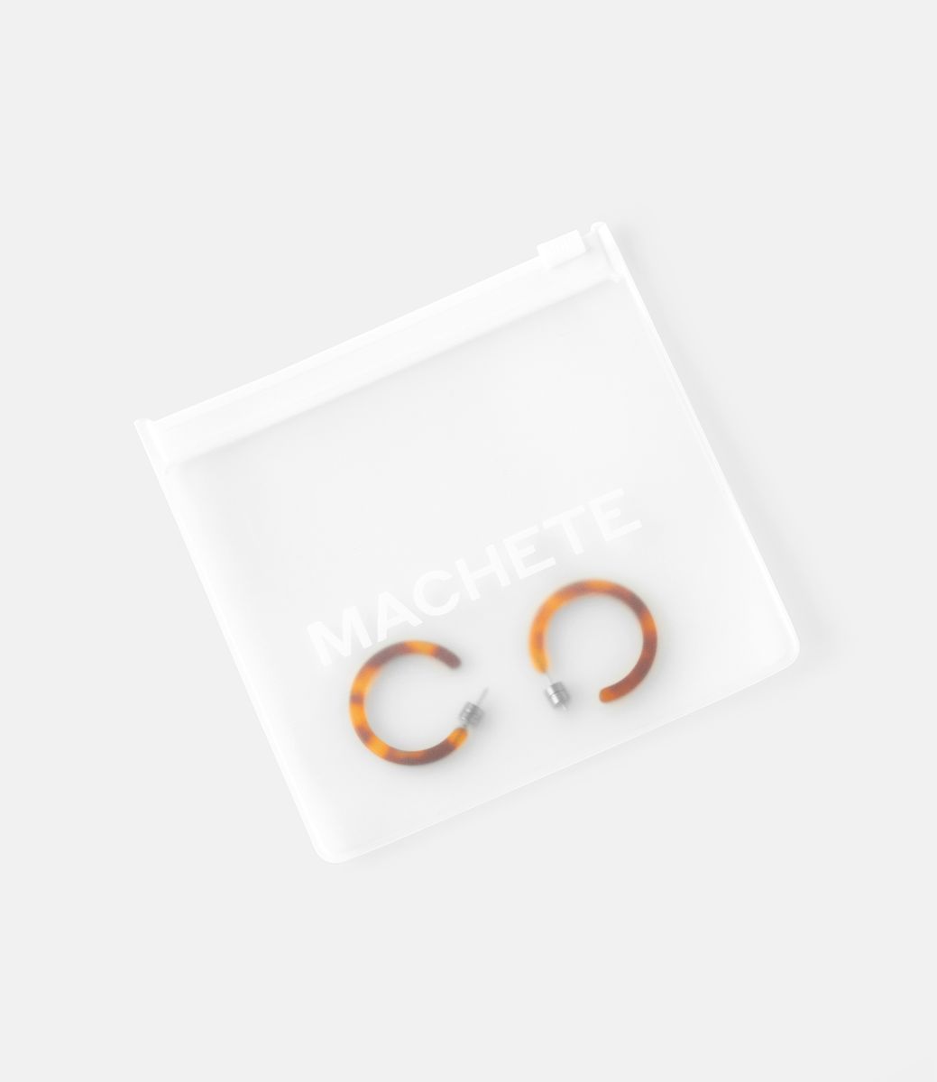 Machete Mini Hoops in Amber — серьги из ацетата