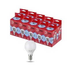 Лампа светодиодная ЭРА RED LINE LED P45-10W-840-E14 R 10Вт шар нейтральный белый свет E14