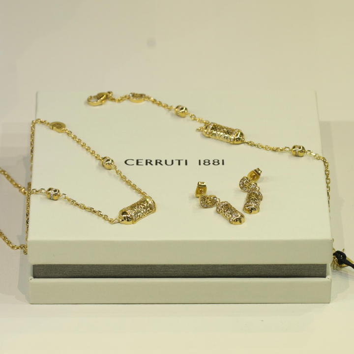 Подарочный комплект CERRUTI 1881: серьги, колье и браслет