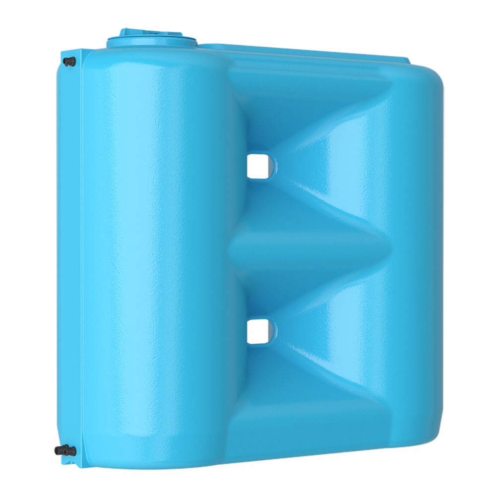 Ёмкость пластиковая пищевая Акватек Combi  W-1500 BW выдувная двухслойная с поплавком 1500 л. узкая (180x75x169см;сине- белый) - арт.556007.1