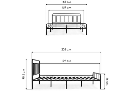 Двуспальная кровать Рейк 160х200 белая