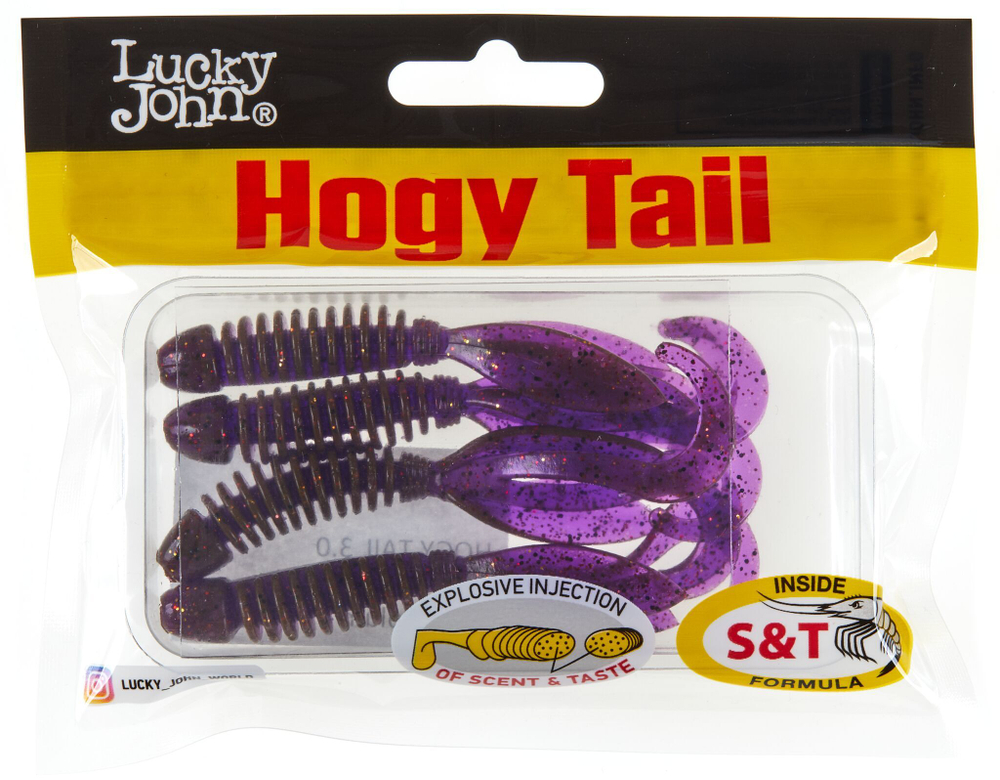 Мягкая приманка Lucky John Hogy Tail 3in (76.2 мм), цвет S13, 7 шт.