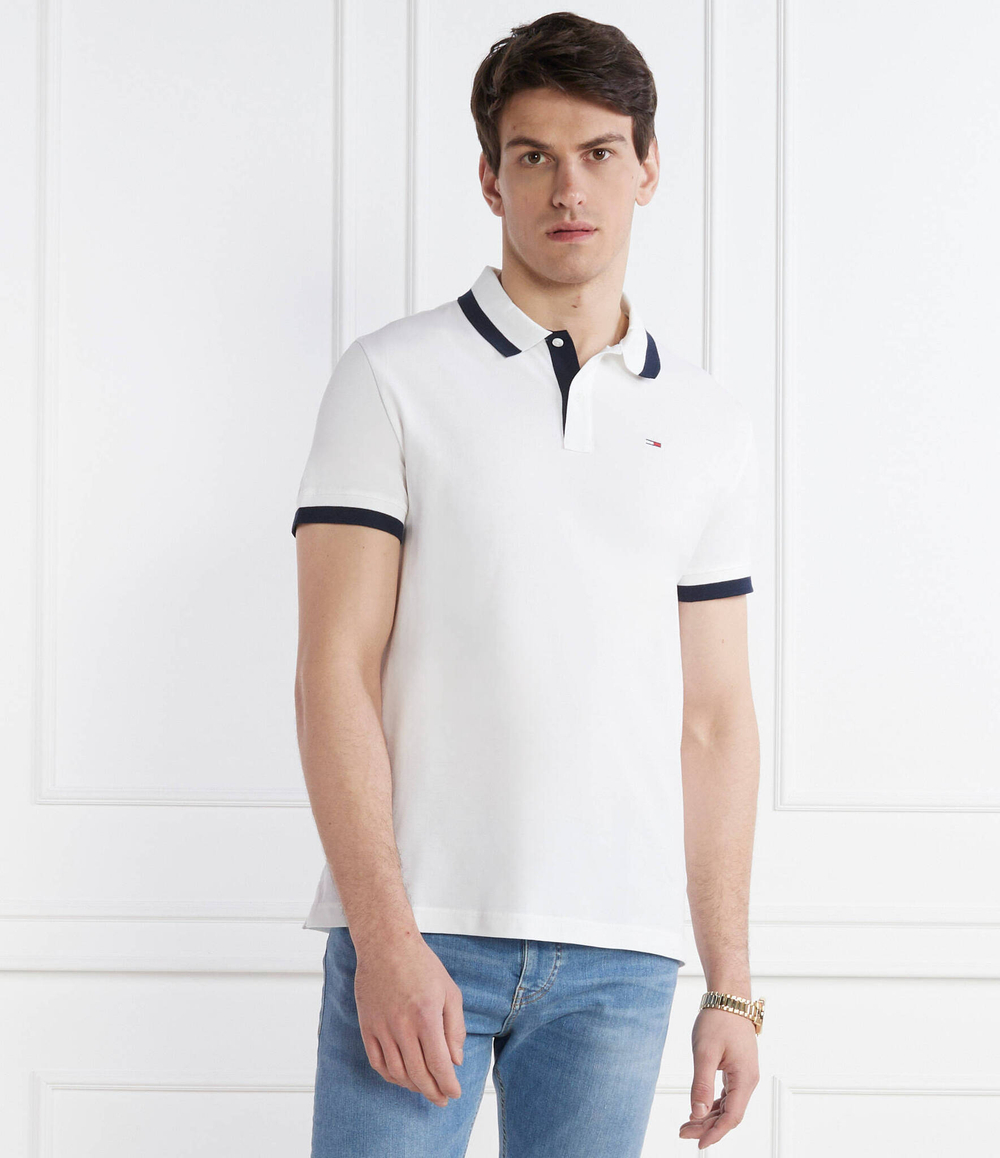 Поло TJM REG SOLID TIPPED Tommy Jeans - белый(DM0DM18313)