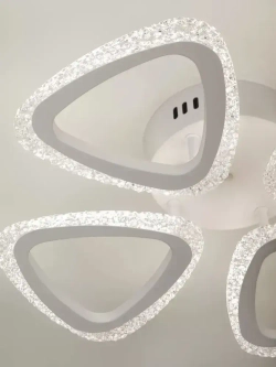 Люстра потолочная светодиодная с пультом ДУ Rivoli белая 64Вт LED 2700-6000К, светильник на кухню, в детскую, в спальню